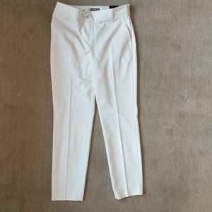 Express straight leg white ankle pant, NWT!